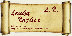 Lenka Najkić vizit kartica